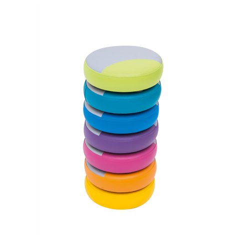 Set 7 pufuri din spuma Floare, 30 cm diam, 8 cm grosime, cresa si gradinita - imagine 6